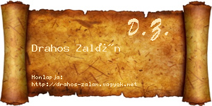 Drahos Zalán névjegykártya